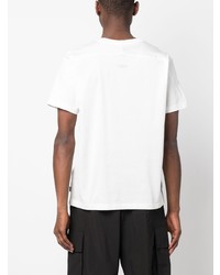 T-shirt à col rond imprimé blanc Stone Island Shadow Project