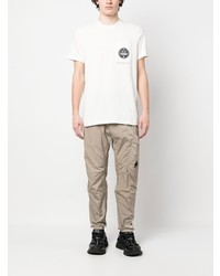 T-shirt à col rond imprimé blanc adidas