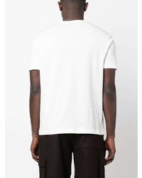 T-shirt à col rond imprimé blanc Emporio Armani