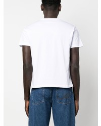 T-shirt à col rond imprimé blanc A.P.C.