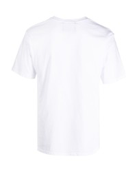 T-shirt à col rond imprimé blanc Peuterey