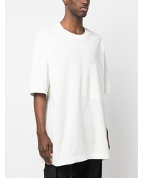 T-shirt à col rond imprimé blanc Y-3