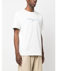 T-shirt à col rond imprimé blanc MAISON KITSUNÉ