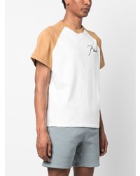 T-shirt à col rond imprimé blanc Rhude