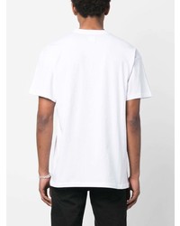 T-shirt à col rond imprimé blanc Raf Simons