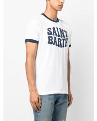 T-shirt à col rond imprimé blanc MC2 Saint Barth