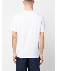 T-shirt à col rond imprimé blanc Ea7 Emporio Armani