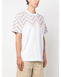 T-shirt à col rond imprimé blanc Missoni