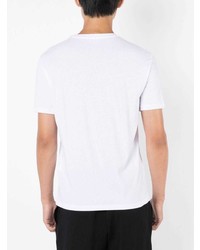 T-shirt à col rond imprimé blanc Armani Exchange