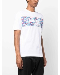 T-shirt à col rond imprimé blanc Missoni