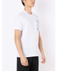 T-shirt à col rond imprimé blanc Armani Exchange