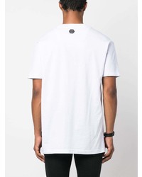 T-shirt à col rond imprimé blanc Philipp Plein