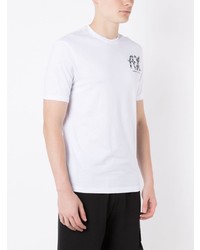 T-shirt à col rond imprimé blanc Armani Exchange