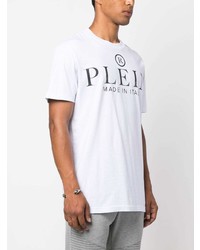 T-shirt à col rond imprimé blanc Philipp Plein