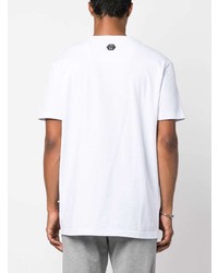 T-shirt à col rond imprimé blanc Philipp Plein