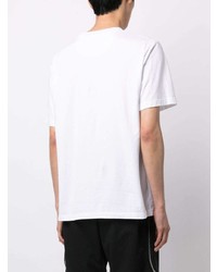 T-shirt à col rond imprimé blanc White Mountaineering