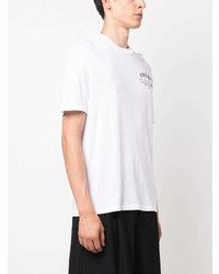 T-shirt à col rond imprimé blanc Amiri