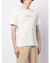 T-shirt à col rond imprimé blanc Musium Div.