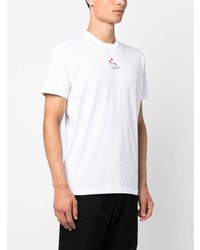 T-shirt à col rond imprimé blanc DSQUARED2