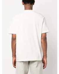 T-shirt à col rond imprimé blanc Amiri