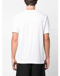 T-shirt à col rond imprimé blanc BOSS