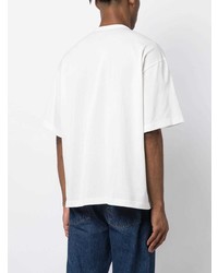 T-shirt à col rond imprimé blanc Kolor