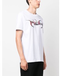 T-shirt à col rond imprimé blanc Philipp Plein