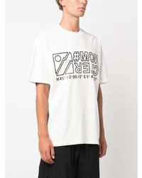 T-shirt à col rond imprimé blanc MONCLER GRENOBLE