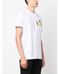 T-shirt à col rond imprimé blanc Philipp Plein