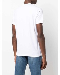 T-shirt à col rond imprimé blanc Ea7 Emporio Armani