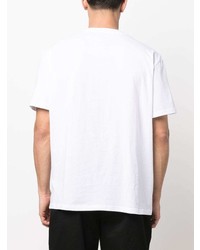 T-shirt à col rond imprimé blanc Just Cavalli