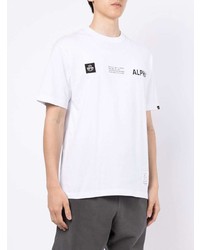 T-shirt à col rond imprimé blanc Alpha Industries