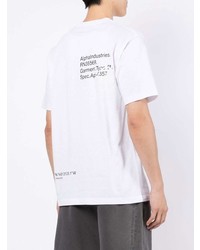 T-shirt à col rond imprimé blanc Alpha Industries