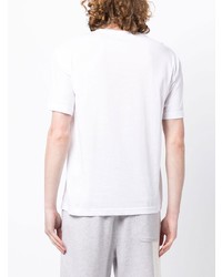 T-shirt à col rond imprimé blanc Ea7 Emporio Armani