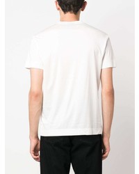 T-shirt à col rond imprimé blanc Emporio Armani