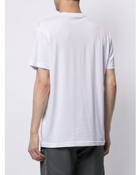 T-shirt à col rond imprimé blanc Ea7 Emporio Armani