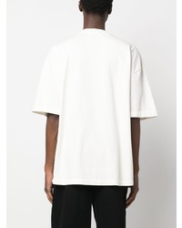 T-shirt à col rond imprimé blanc Rhude