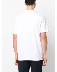 T-shirt à col rond imprimé blanc BOSS