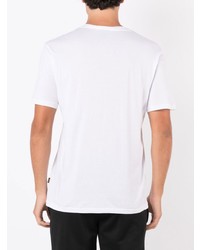 T-shirt à col rond imprimé blanc BOSS