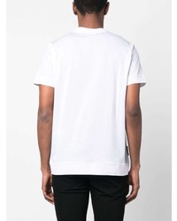 T-shirt à col rond imprimé blanc Karl Lagerfeld