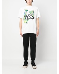 T-shirt à col rond imprimé blanc Y-3