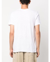 T-shirt à col rond imprimé blanc MARANT