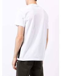 T-shirt à col rond imprimé blanc Ea7 Emporio Armani