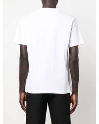 T-shirt à col rond imprimé blanc Bally