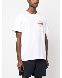 T-shirt à col rond imprimé blanc Bally