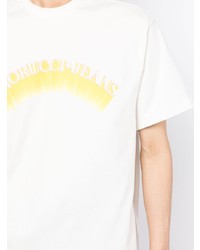 T-shirt à col rond imprimé blanc Fiorucci