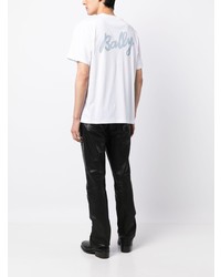 T-shirt à col rond imprimé blanc Bally