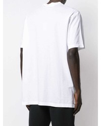 T-shirt à col rond imprimé blanc DSQUARED2