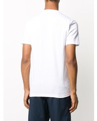 T-shirt à col rond imprimé blanc Lanvin