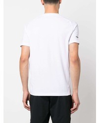 T-shirt à col rond imprimé blanc Ea7 Emporio Armani